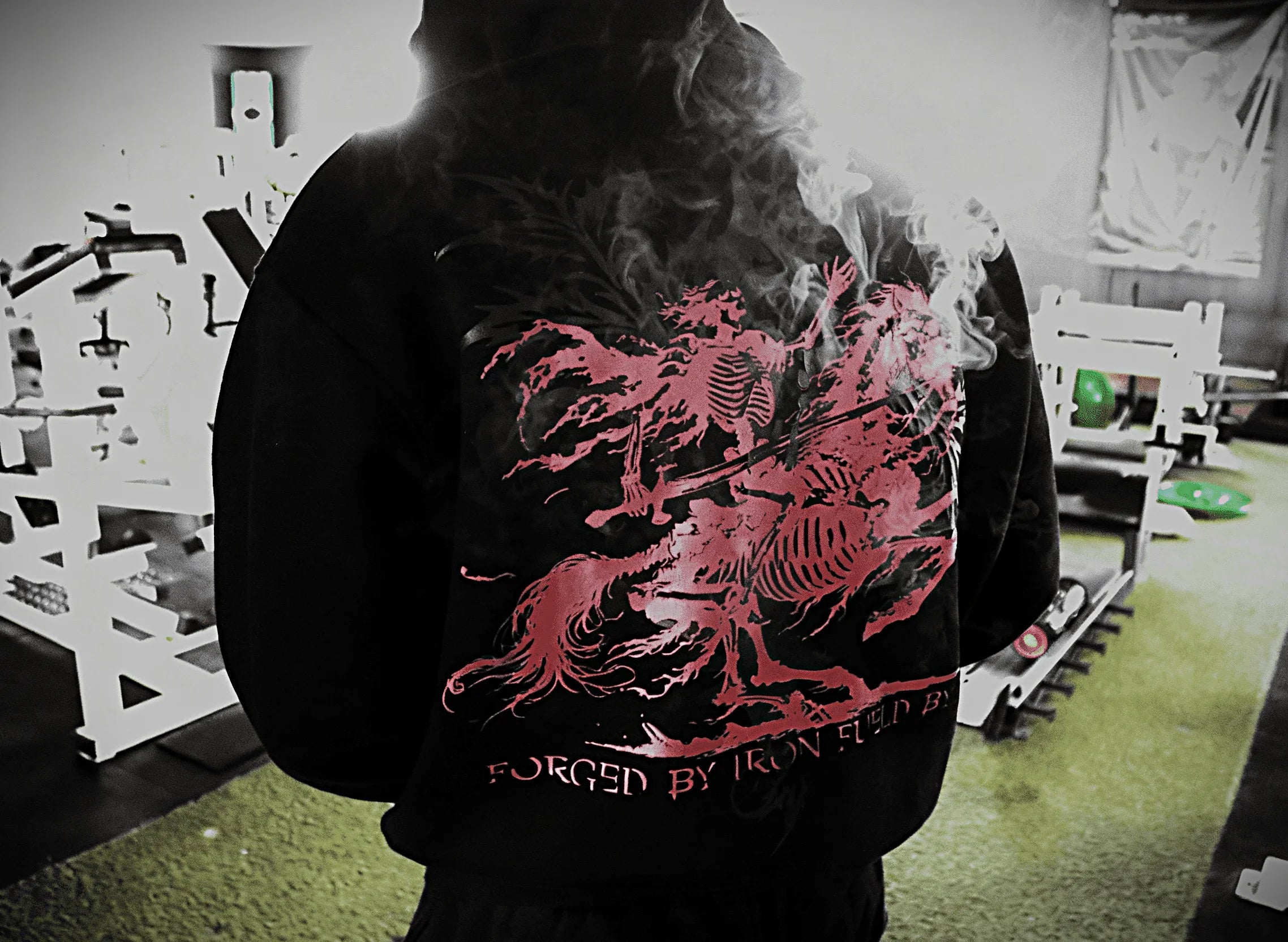 Nightrider Oversized Luxury Hoodie Red - PRODEN
