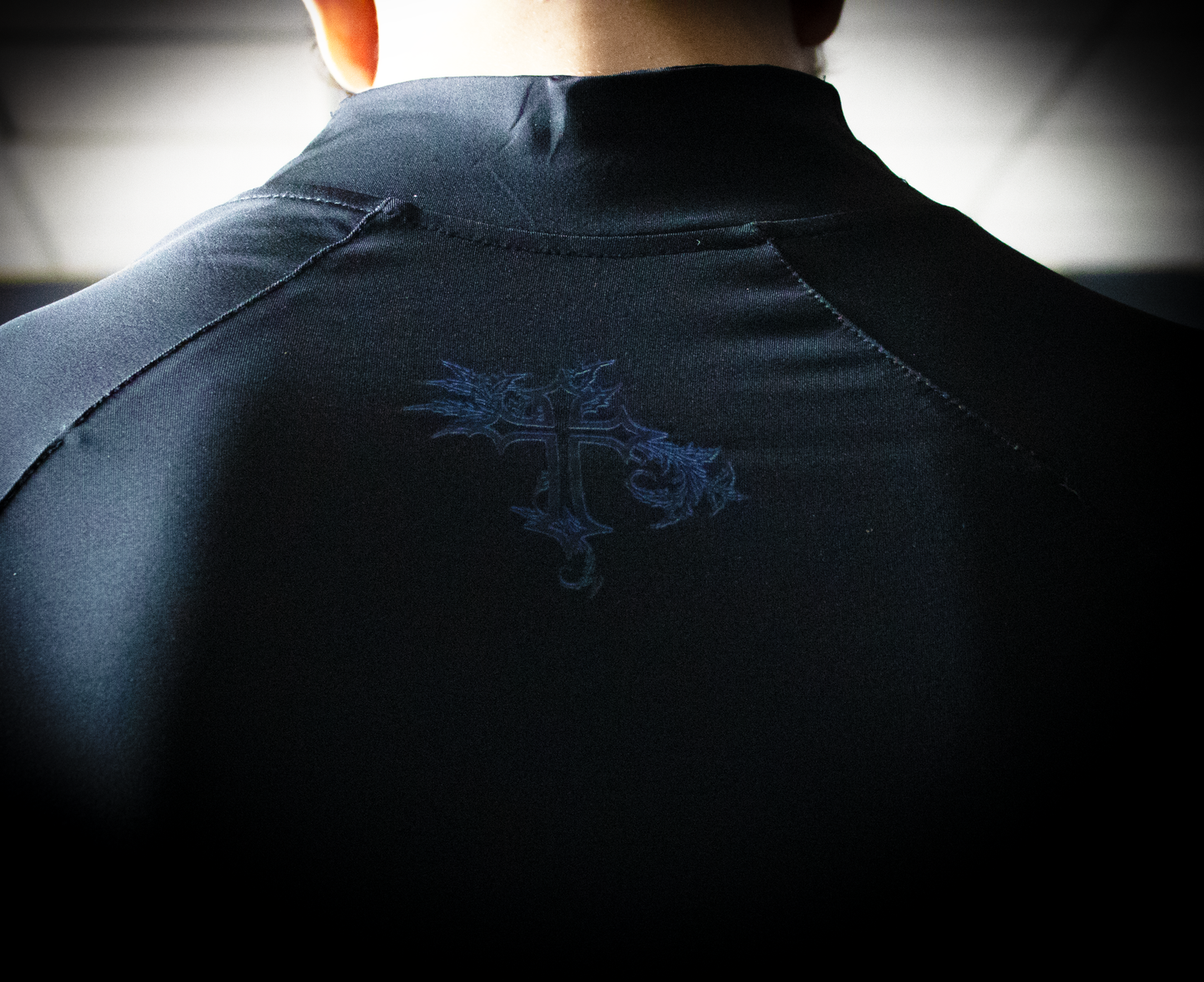 Phantom Dusk Long Sleeve Quarter Zip Compression Blue.