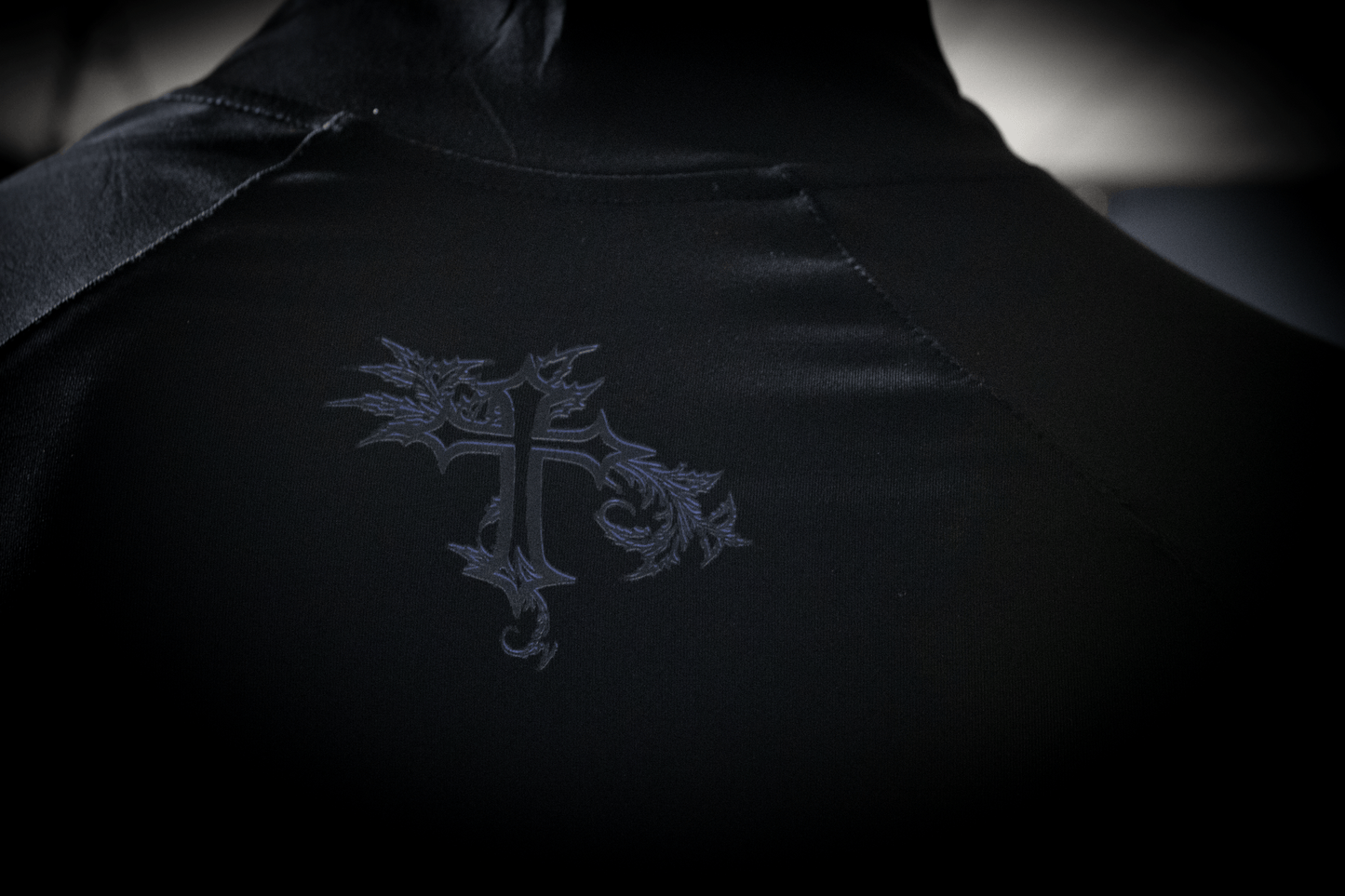 Phantom Dusk Long Sleeve Quarter Zip Compression Blue.