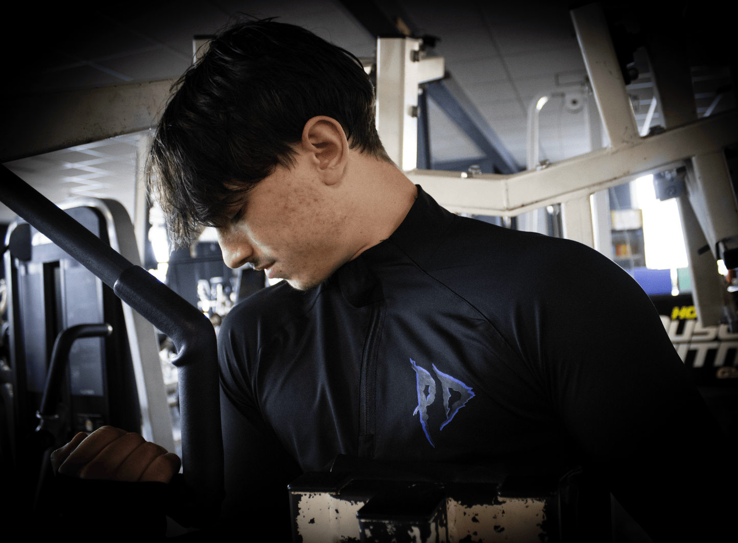 Phantom Dusk Long Sleeve Quarter Zip Compression Blue.