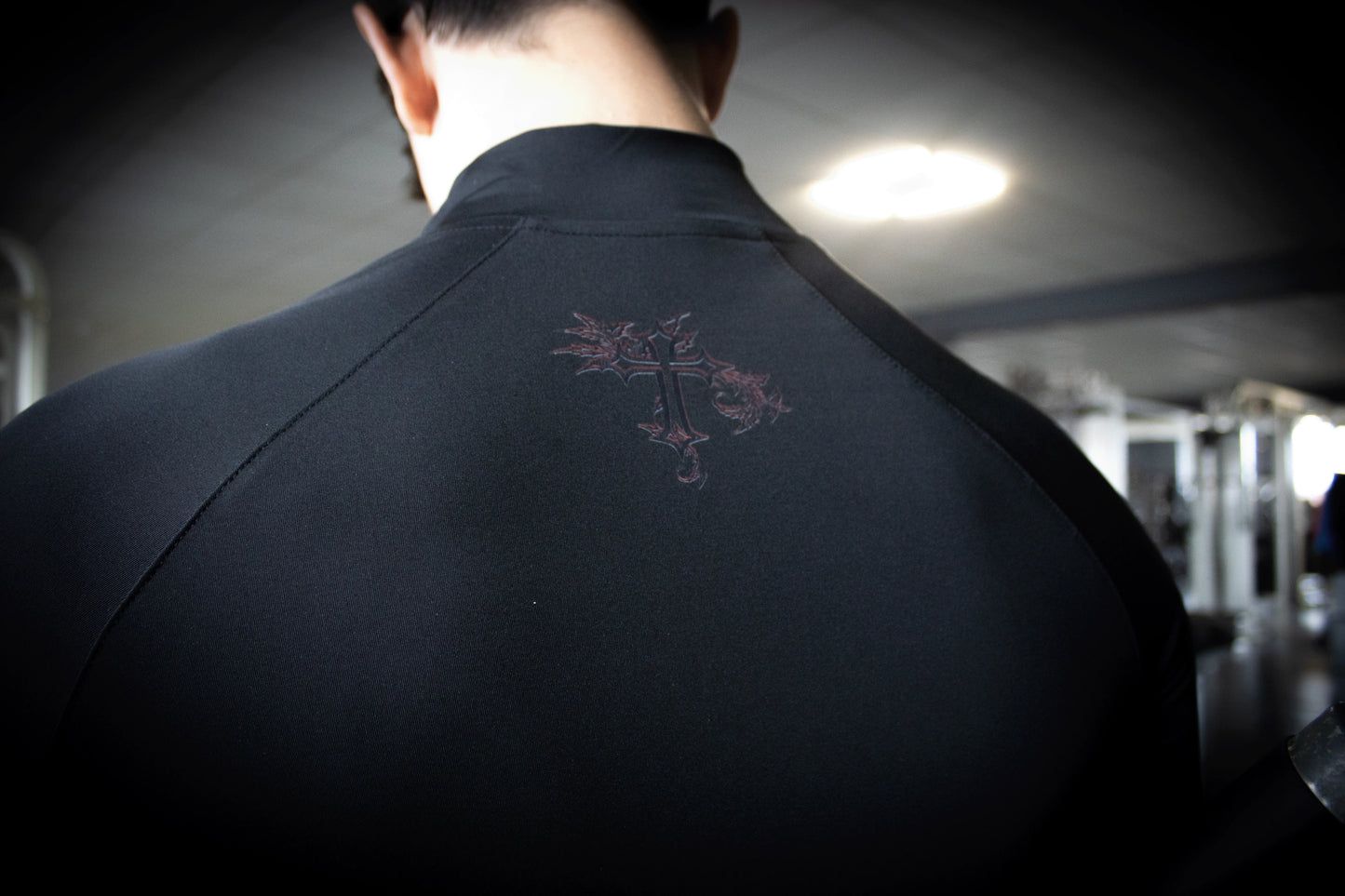 Phantom Dusk Long Sleeve Quarter Zip Compression Dark red. - PRODEN