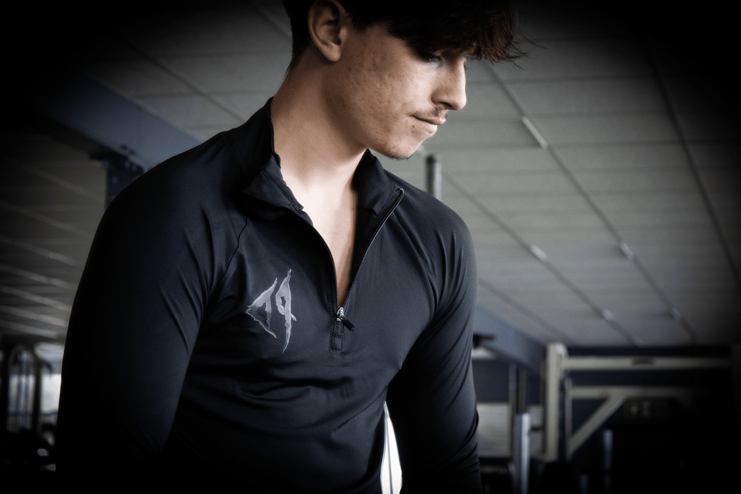 Phantom Dusk Long Sleeve Quarter Zip Compression Stygian.