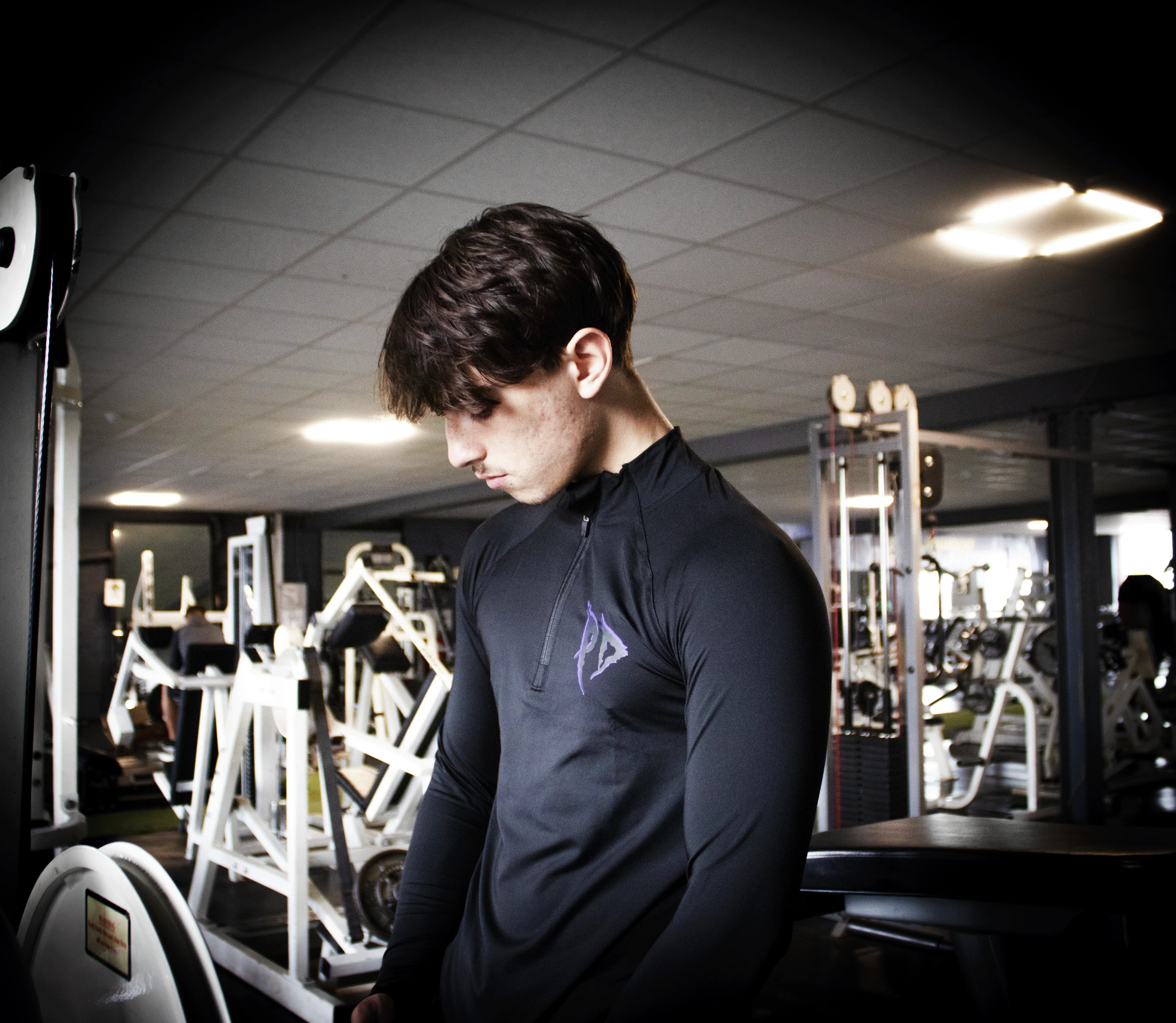 Phantom Dusk Long Sleeve Quarter Zip Compression Purple. - PRODEN