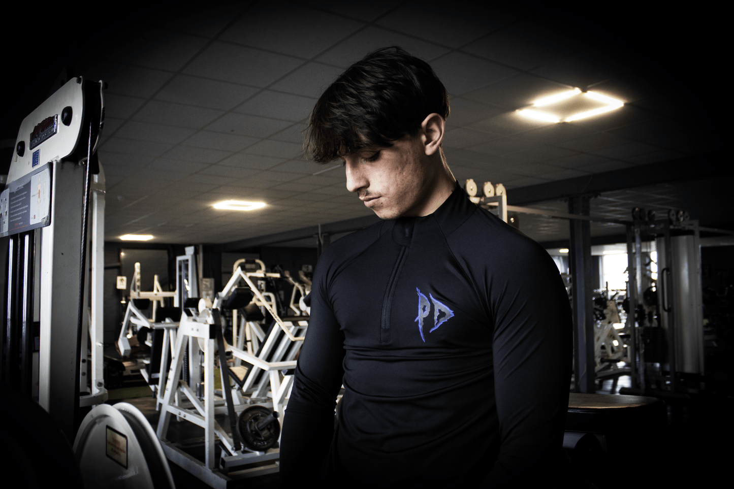 Phantom Dusk Long Sleeve Quarter Zip Compression Blue.