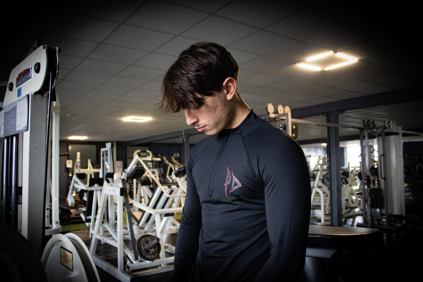 Phantom Dusk Long Sleeve Quarter Zip Compression Dark red. - PRODEN
