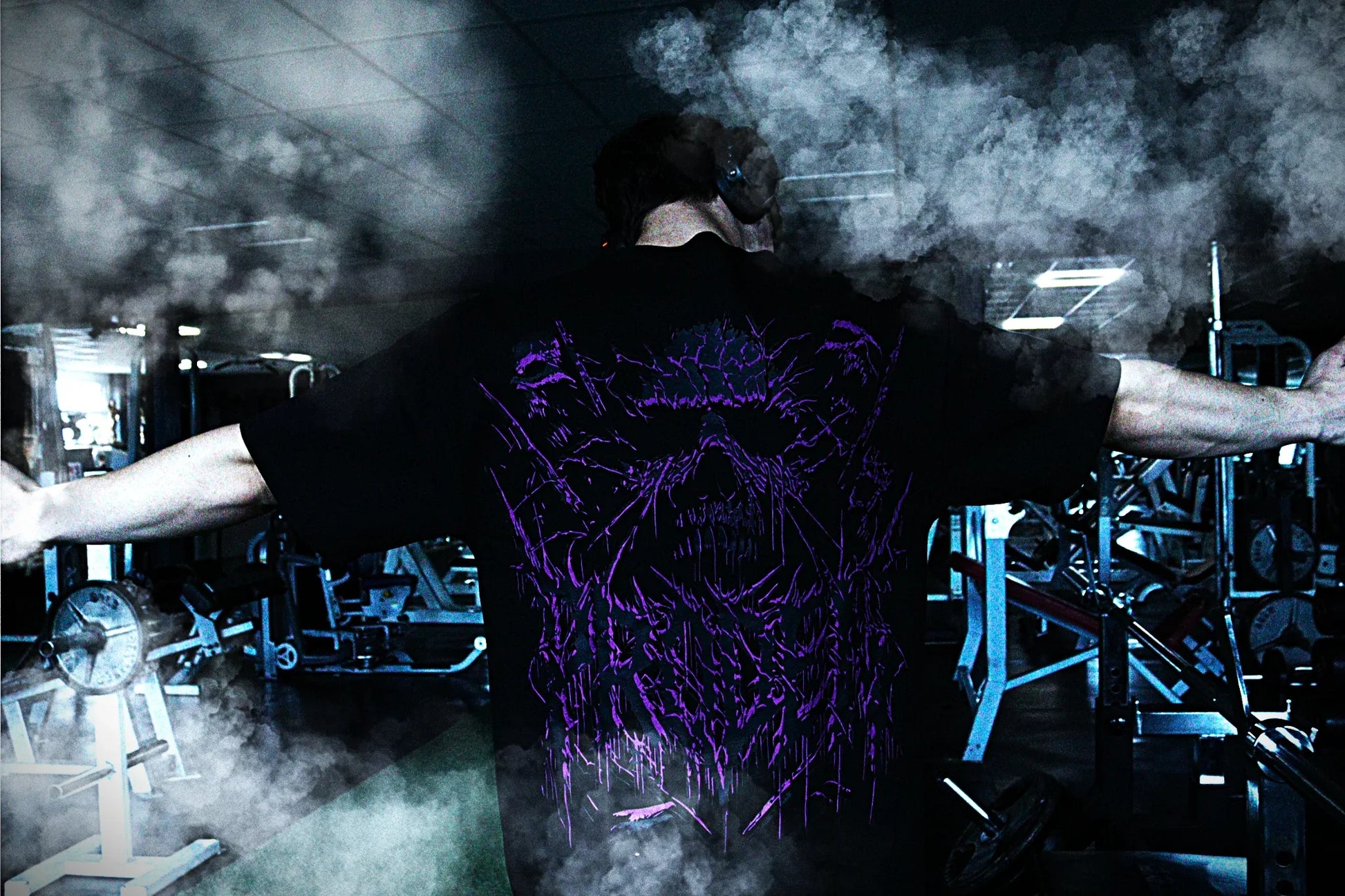 Skullzvoid Oversized Tee Purple - PRODEN