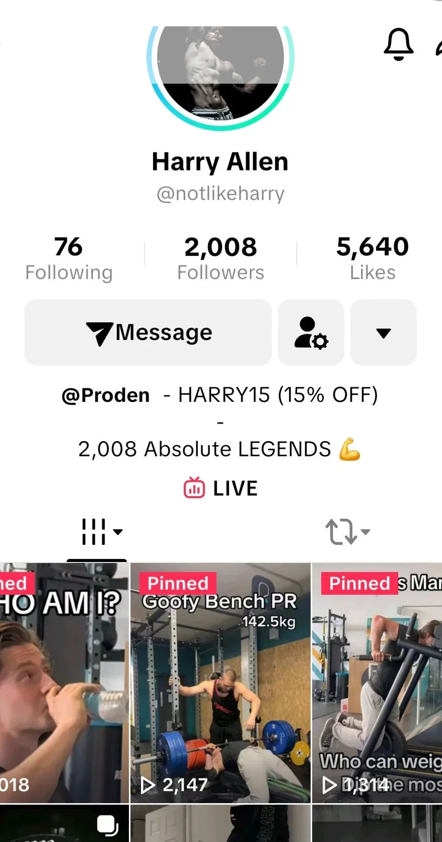 2k followers holly that's impressive. - PRODEN 