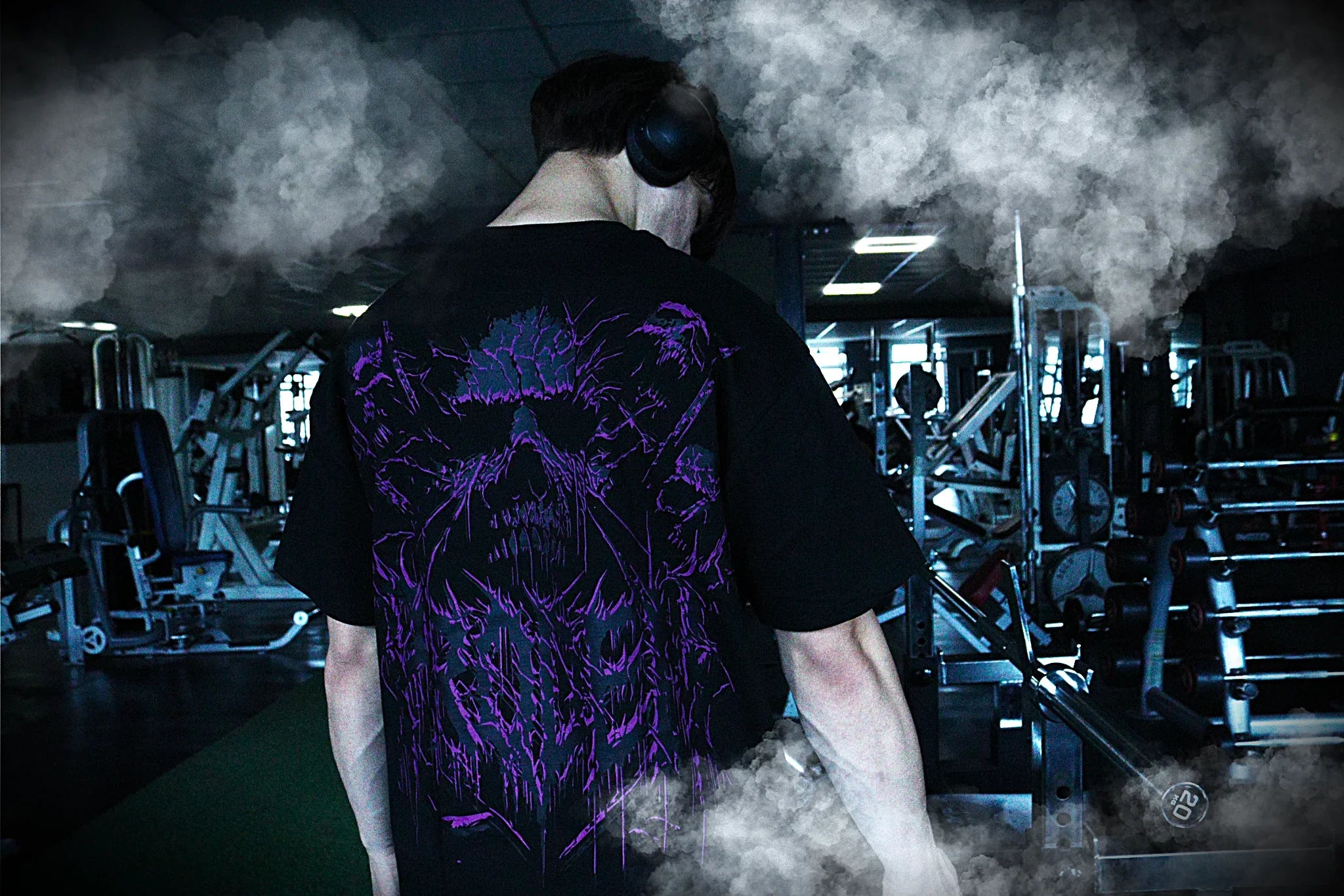 Skullzvoid Oversized Tee Purple - PRODEN 